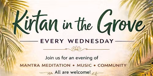 Free Community Yoga Class & Kirtan in the Grove