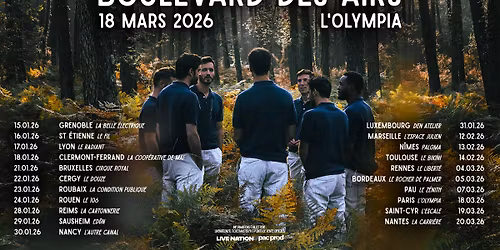 BOULEVARD DES AIRS | L'Olympia, Paris - 18 mars 2026