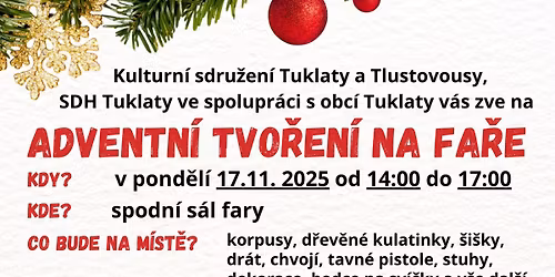 Adventn\u00ed tvo\u0159en\u00ed na fa\u0159e