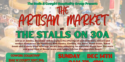 Holiday Artisan Market at The Stalls on 30A
