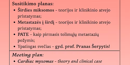 Jungtinis Kardiologijos ir Onkologijos grupi\u0173 susitikimas