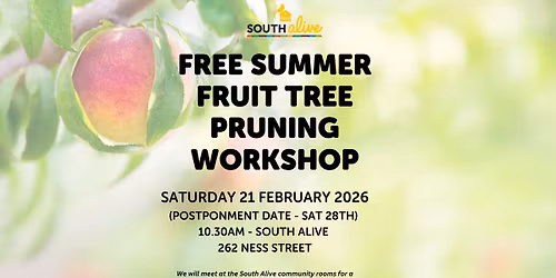FREE Summer Fruit Tree Pruning workshop