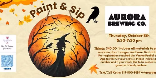 Aurora, Tipp Hill - Fall Paint & Sip Workshop