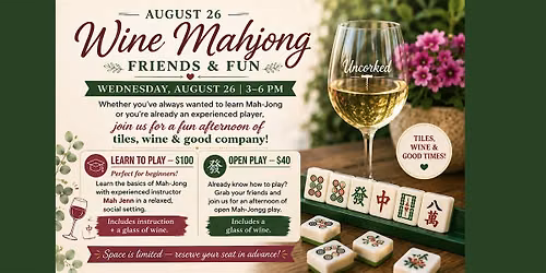 Mahjong Night at Uncorked