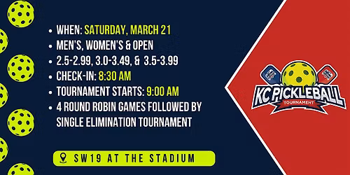 KC Pickleball Tournament at SW19 at the Stadium