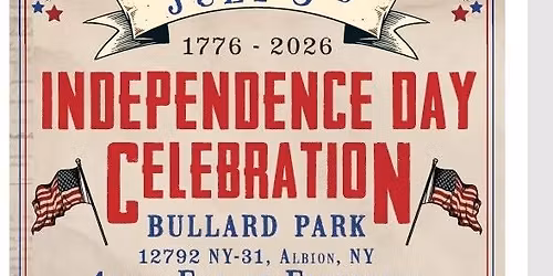 Bullard Park July 3 rd Celebration 4 pm - dusk for craft show