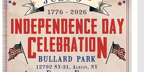 Bullard Park July 3 rd Celebration 4 pm - dusk for craft show