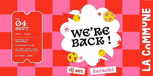 WE'RE BACK ! \ud83c\udf89