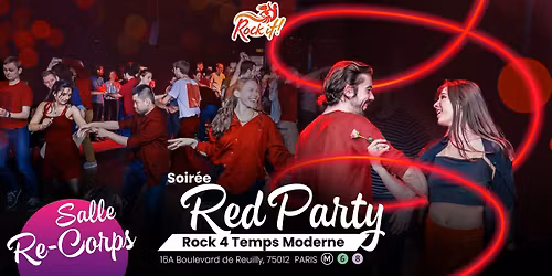 Soir\u00e9e Danse Rock 4 temps Moderne "RED PARTY"