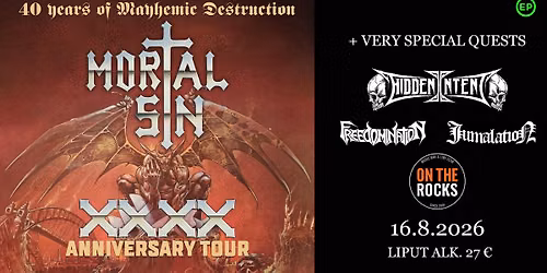Mortal Sin (AUS), Hidden intent (AUS), Freedomination, Jumalation \/\/ On The Rocks