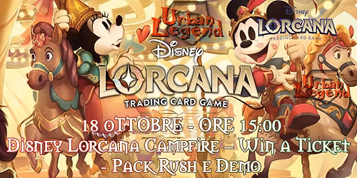 Disney Lorcana Campfire – Win a Ticket - Pack Rush e Demo