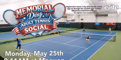 Memorial Day Adult Tennis Social