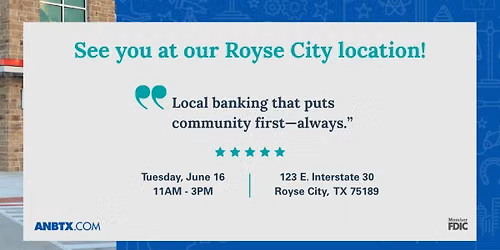 Customer Appreciation Day - ANBTX Royse City