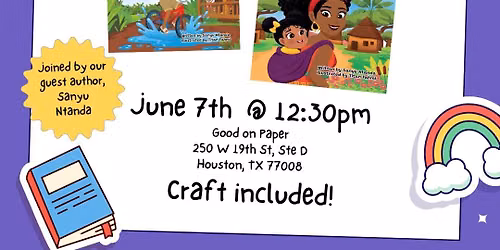 Little Listeners Story Time with guest Author Sanyu Ntanda