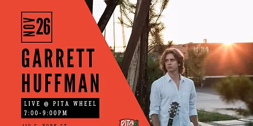 LIVE MUSIC @ PITA WHEEL GASTONIA- Garrett Huffman 