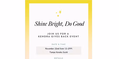 Kendra Scott Give Back TAMPA
