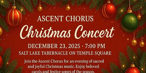 \ud83c\udf84\u2728 Ascent Chorus Christmas Celebration on Temple Square \u2728\ud83c\udf84
