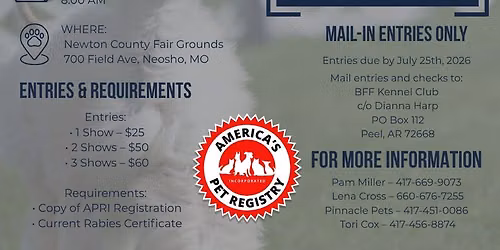 APRI All-Breed Dog Show Hosted by HPBA & BFF Kennel Club