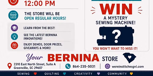 We\u2019re in Stitches GRAND RE-OPENING event!