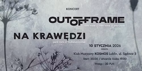 Koncert Cold Wave\\Punk Rock: OUT OF FRAME i NA KRAW\u0118DZI w Lublinie