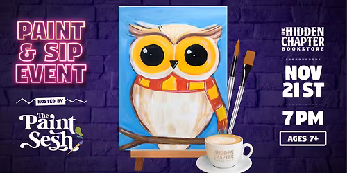 Harry Potter Paint Night in Ft. Thomas, KY - "Magic Owl" Painting Event in Northern Kentucky