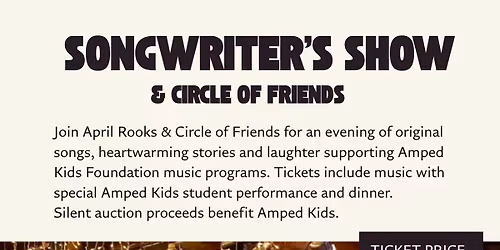 Songwriter\u2019s Show benefiting Amped Kids
