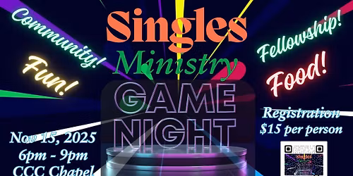 Single's Ministry Game Night
