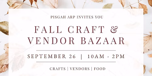 Fall Craft & Vendor Bazaar