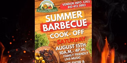 Annual BBQ Cook-off \u2022 Craft Show \u2022 Flea Market Flip Day