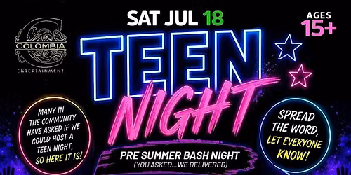 Teen night ! Calling all TEENS !