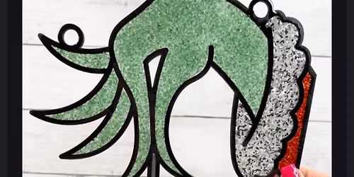 The Grinch hand sun catcher