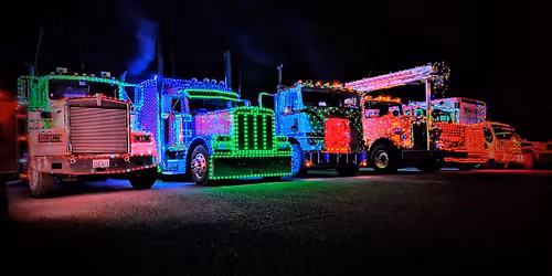 Lighted Christmas Trucks at the beer farm!