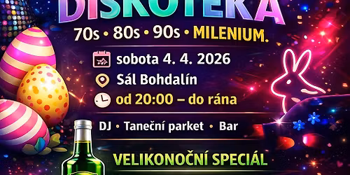 Retro diskot\u00e9ka v Bohdal\u00edn\u011b na s\u00e1le