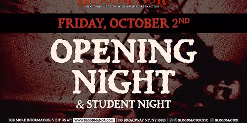 Opening Weekend: Night 1 (Student Night)