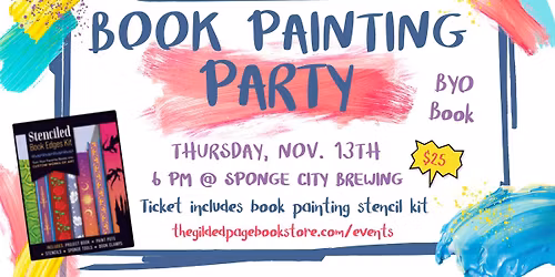 SOLD OUT- Book Painting Party @ Sponge City Brewing
