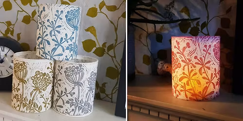 Make your own Lino printed candle Lanterns with designer Rachel Quilty: \u00a380
