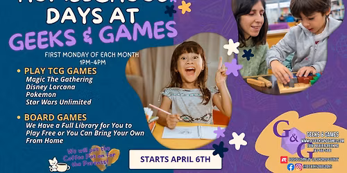 Homeschool Game Day at Geeks & Games