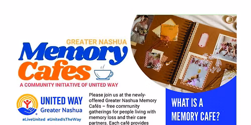 Memory Cafe -- Second Wednesday, Sr, Center