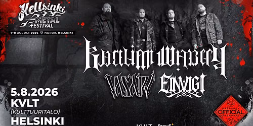 Hellsinki Metal Festival - Official Preparty: Karelian Warcry + Vasari +Einvigi