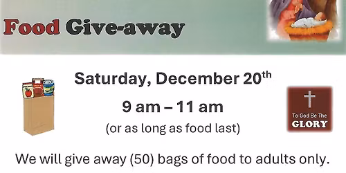 Blessings from God - Community Christmas Food Give-away