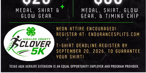 Hidalgo County 4-H Glow Run Clover 5K & Fun Run