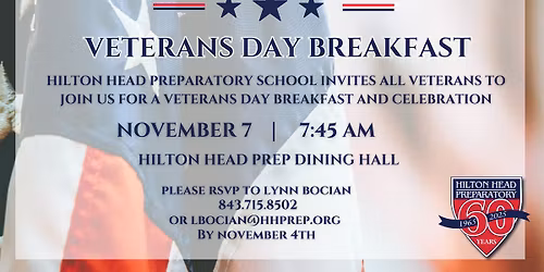 Veterans Day Breakfast hosted by Hilton Head Preparatory School