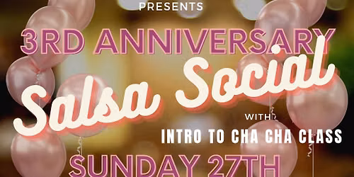 Suffolk Salsa Anniversary Afternoon Social with Cha cha Taster Class