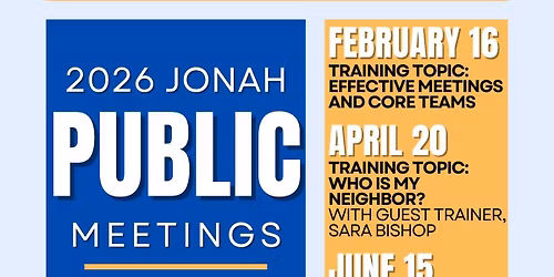 JONAH Public Meeting