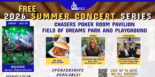 Field of Dreams FREE 2026 Summer Concert Series - Wildside