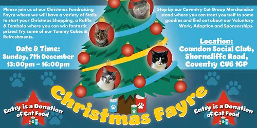 Coventry Cat Group Christmas Fayre 2025