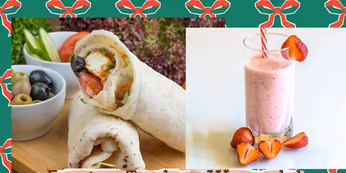 The Art of Measuring and Cooking: Turkey Ranch Festive Wraps with Holiday Smoothie - Saturday Class