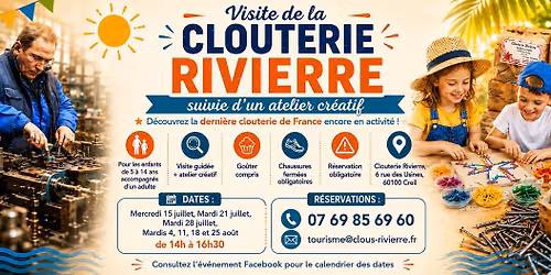 Atelier-visite de la derni\u00e8re clouterie de France
