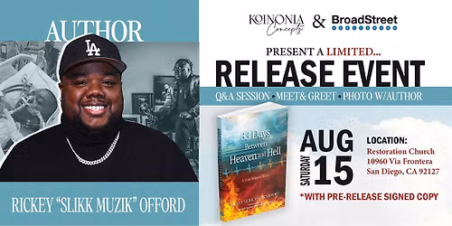 33 Days Between Heaven and Hell - Book Launch - Meet & Greet Event