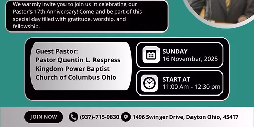 17th Pastoral Anniversary- Pastor John W. Jackson Sr. & Sis. Tanika Jackson